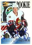 Daniel Alfredsson Autographed/Hand Signed Hockey Card (Ottawa Senators) 1996 Score Rookie #182