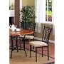 Set of 2 Black Metal Dining Chairs