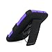 Cellularvilla Lg Lucid 3 VS876 Purple Black Prime Series Hard Soft Dual Layer Holster Case KickStand with Locking Belt Swivel Clip Cover Protector