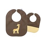 Mally Bibs - Leather Baby Bib - Giraffe