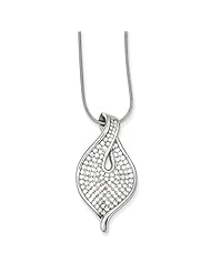 Sterling Silver 18in & CZ Necklace. Metal Wt- 5.48g