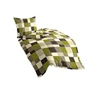 Bierbaum 4530_09 Bettw�sche Dessin 135 x 200 cm, Feinbiber/Flanell, oliv
