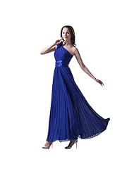 Empire   Waistline One Shoulder Prom Dress  With a Sash 