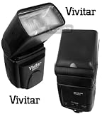 VIVITAR DEDICATED E-TTL SPEEDLIGHT BOUNCE ZOOM SWIVEL FLASH FOR Canon EOS Rebel XT XTI XSI T1I 1Ds 1D 20D 5D 300D 350D 450D 400D II 10D T2 TI K2 GII 7N 7NE 20D 30D 40D 50D 1000D 550D Includes Flash Diffuser + Free Cleaning kit + BP MicroFiber Cloth
