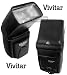 VIVITAR DEDICATED E-TTL SPEEDLIGHT BOUNCE ZOOM SWIVEL FLASH FOR CANON POWERSHOT G7 G9 G10 G11 G12 A640 A650 S5 IS S3 IS SX20 IS SX20 SX1 IS SX Includes Flash Diffuser + Free Mini Tripod + BP MicroFiber Cleaning Cloth
