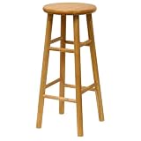 Winsome Wood 30-Inch Beveled Seat Barstool with Natural Finish, Set of 2
