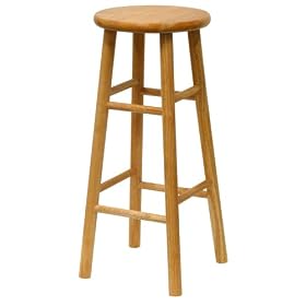 Click here to buy Winsome Wood 30-Inch Beveled Seat Barstool with Natural Finish, Set of 2 by Winsome Wood.