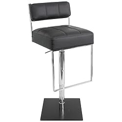 LumiSource Gentry Bar Stool, Black