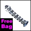 Pyrex Glass Dildo Black Helix 7 1/2" Cock