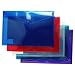 Tiger A4+/foolscap size coloured stud wallet popper files pack of 5 folders