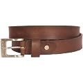 Milano Gents Man's Mens 1" inch Distressed Leather Belt with Nickel Buckle- Black or Brown