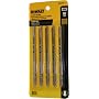 DEWALT DW3760-5 4-Inch 10TPI Fine Finish Wood Cut Cobalt Steel T-Shank Jig Saw Blade (5-Pack)