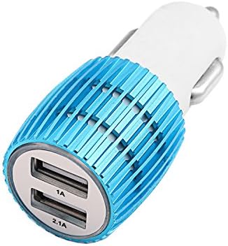 Car Charger, KINGWorld Dual USB Port Portable Lightning Charger for iPhone 6/6S Plus/5S/5/4, iPads, Ipod , Samsung Galaxy, Smart Phone, Tablets (Blue)