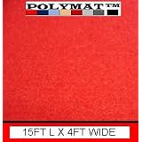15ft Long 4ft Wide Polymat Red Speaker Box Carpet DJ Speaker Enclosure Carpet Rv... 