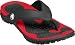 crocs Unisex Modi Flip Flop,Black/Red,Men's 5 M/Women's 7 M