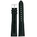 Long Watch Band Genuine Crocodile Black Padded 20 millimeter