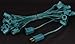 25 Foot G40 Outdoor Patio String Lights with 25 Green Globe Bulbs – Indoor Outdoor String Lights – Market Bistro Café Hanging String Lights – C7/E12 Base - Green Wire