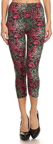 Women's New Sexy Secret Garden Vines Printed Capri Leggings
