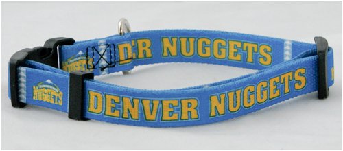 Denver Nuggets NBA Pet Collar Adjustable 5/8 Web (X-Small)
