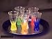 Dansk Crystal Vivacious Set 6 Cordials W/ Tray