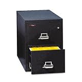 ~:~ FIRE KING INTERNATIONAL ~:~ Insulated Two-Drwr Vertical File, 20-3/4w x25d, Legal, Black