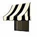Awntech 8-Feet Nantucket Window/Entry Awning, 56-Inch Height by 48-Inch Diameter, Black/White