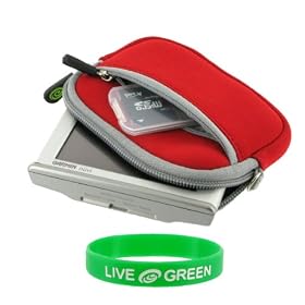 Neoprene Sleeve Case (Red) for Garmin nüvi 250 3.5-Inch