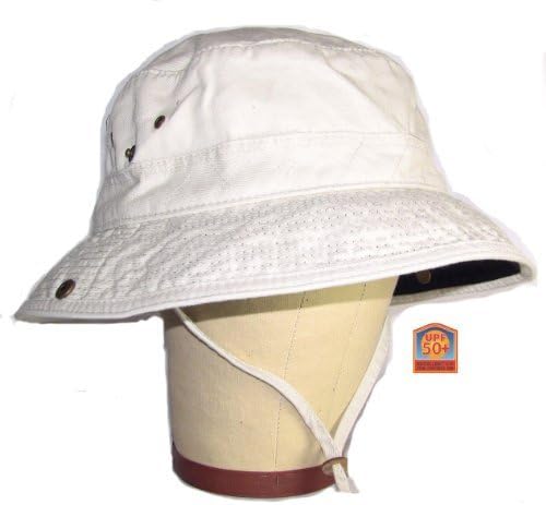 Dorfman Pacific Outdoor Putty &amp; Black Bucket Hat Medium