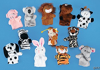12 PC Animal Finger Puppets