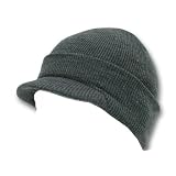 New Blank Cuff Beanie Visor (Comes In Many Different Colors), Heather Charcoal