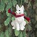 German Shepherd Miniature Dog Ornament - White