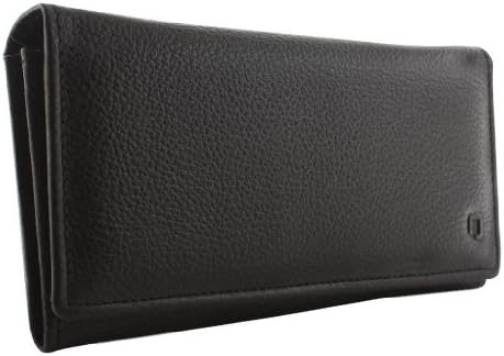 Suvorna HIDE Women's Genuine Cow Leather Wallet Dark Brown 104