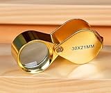 ルーペ　30倍　ハンディ  ポケットサイズ ジュエリー ルーペ ゴールド 宝石鑑定等用
