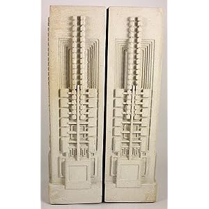 Frank Lloyd Wright Architect Hollyhock Concrete Bookends Book Ends
