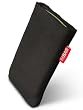 fitBAG Rave Schwarz Handytasche Tasche aus Textil-Stoff mit Microfaserinnenfutter f�r Samsung Galaxy Ace S5830