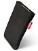 fitBAG Rave Schwarz Handytasche Tasche aus Textil-Stoff mit Microfaserinnenfutter f�r Samsung Galaxy Ace S5830