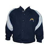 Boys NFL San Diego Chargers Button Down Sweatshirt Jacket - Blue & White (Size: 18M)