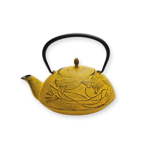 "Old Dutch 34-Ounce Cast-Iron Prosperity Teapot, Mustard" "Old Dutch 34-Ounce Cast-Iron Prosperity Teapot, Mustard"