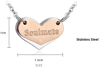 Cute Style Stainless Steel Simple Heart Pendant Necklace "Soulmate"