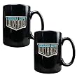 Kansas City Wizards MLS 2pc Black Ceramic Mug Set - Primary Team Logo by Great American Products