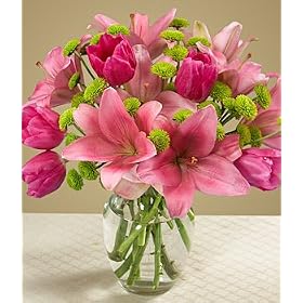 Valentine's Day Flowers - Pink Crush Flower Bouquet with Vase