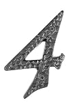 RN4BP - Acorn House Number 4 - Black Hand Forged Iron