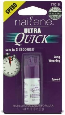 Nailene Ultra-Quick Nail Glue Clear 3g by Pacific World Ltd