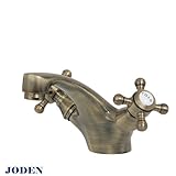 【JODEN】クロスバードCH（アンティークブラス）　洗面用2ハンドル ワンホール混合栓 クラシック水栓金具 2PCMA