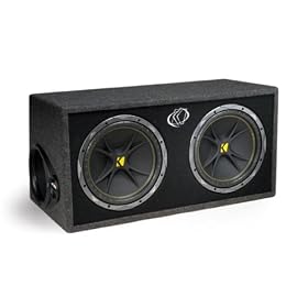 Kicker Comp 07DC124 4-Ohm 2 Subwoofers In Vent Box by Kicker