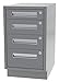Greene Manufacturing, Inc. DTL-1821-1210 Duratech Base Cabinet Lab Height - 18"W x 21"D x 34"H Variable Four Drawer Base, Metal: Structural Gray