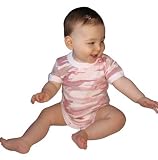 Baby Pink Camouflage One Piece Baby Suit