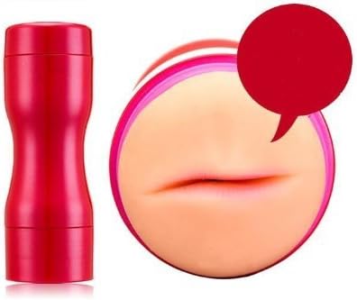 Newly Men's Portable Masturbation Vibration Pussy Oral Anal Cups Adult Toys Three Positions Available (Oral-Red)