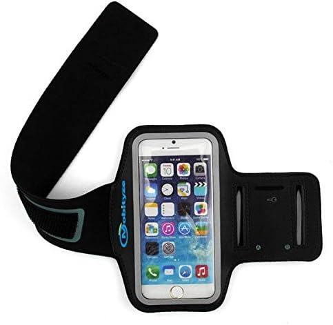 Sports Armband for IPhone 6 from Mobityze - Black Neoprene - Adjustable Size - Comfortable Fit - Strong Holding Valcro - Pocket for Money or Keys - Buy Now!