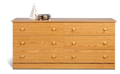 Prepac Oak 6-Drawer Dresser
